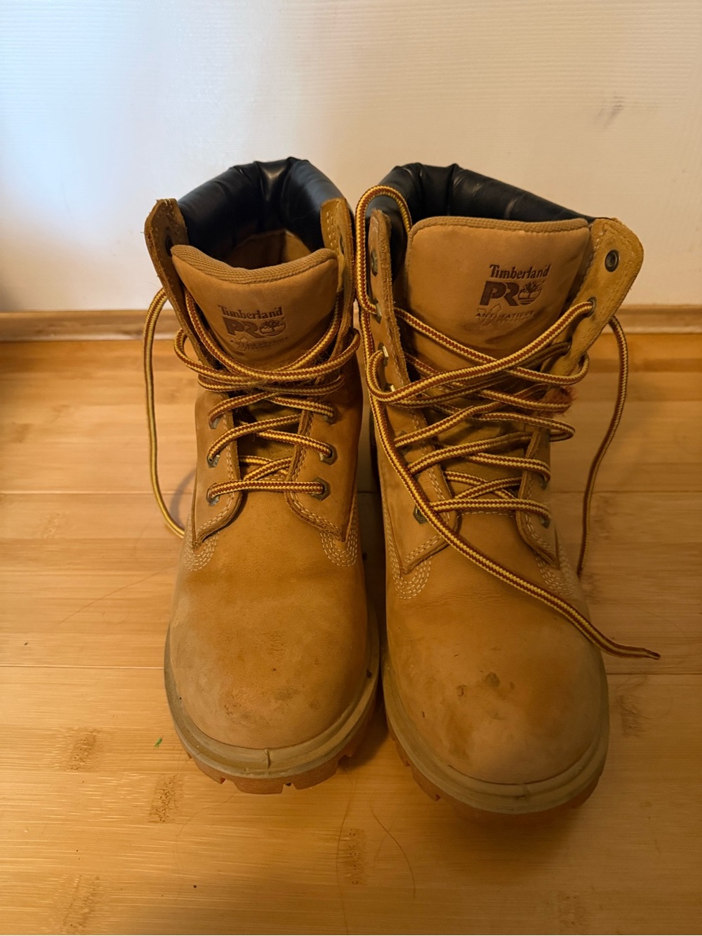 Timberland PRO Tan Men's Work Boots with Black Collar